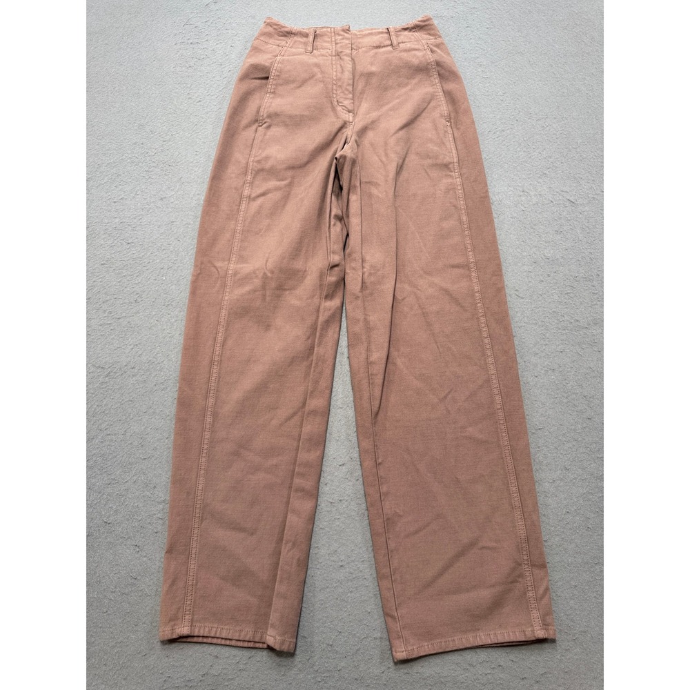 Wilfred Free Aritzia Pants Women's 00 Pink Wide Leg High Rise Baggy Fit Utility
